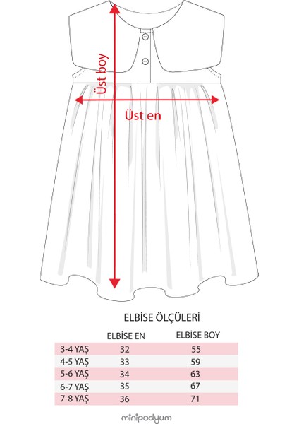 Kız Çocuk Yakası Nakışlı Yazlık Keten Yazlık Elbise indirimleri