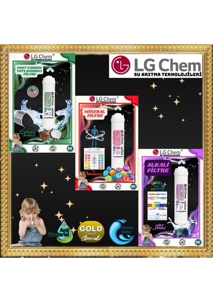 Lg Chem Specıal 7 Filtre 14 Aşama Inlıne Quıck Gümüş Iyon Mineral Alkali 90 Gpd Nano Membranlı Filtre Seti