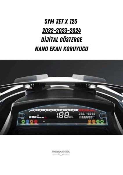 Sym Jet x 125 2022 2023 2024 Dijital Gösterge Uyumlu Nano Ekran Koruyucu