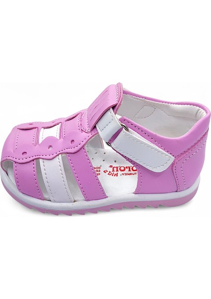 Ortopedik Kız Bebek ve Çocuk Sandaleti KBGCM2406 Pembe Beyaz 24