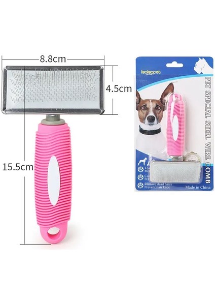 Dalı Evcil Hayvan Bakım Fırçası, yi Bir Şekilde Azaltan Ve Kedi Ve Köpek Renginde Düğümleri Ortadan Bir Evcil Hayvan Bakım Fırçası İle Te Gelir: Pembe Orta (Yurt Dışından)