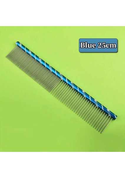 6 li Evcil Köpek Tarak Düz Tarak Kedi Temizleme Fırçası 16/19/20/25 cm Çelik Hafif Evcil Hayvan Kedi Bakım Tarakları Köpekler mavi 25 cm (Yurt Dışından)