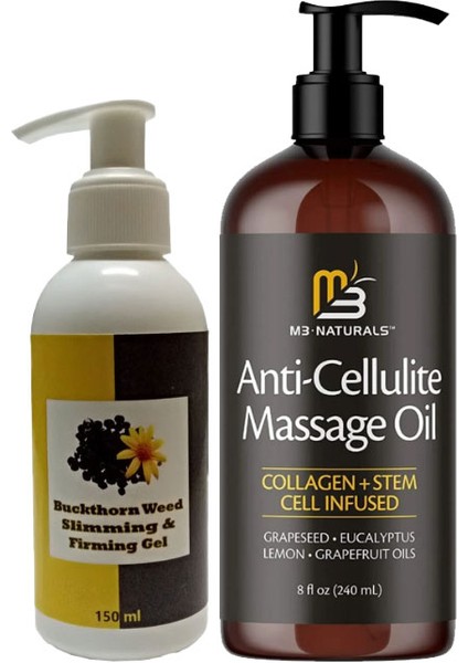 Anti Sellülit Masaj Yağı Anti-Cellulite Massage Oil 240 ml + Buckthorn Yağları Yakıcılı Masaj Kremi 150 ml