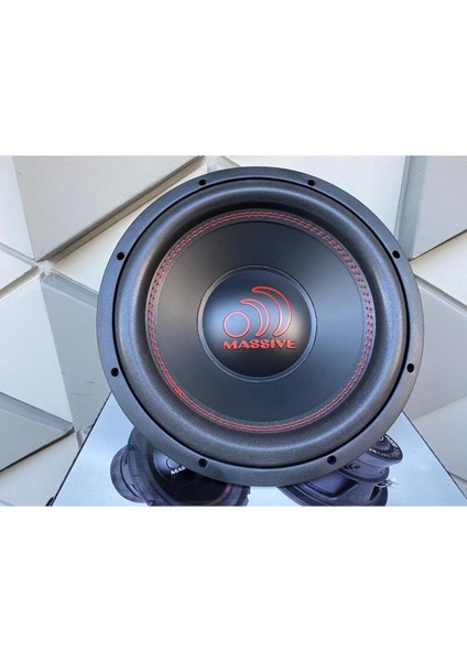 Massive MS-NEO12 30 cm Subwoofer Bas 1400W Çift Bobin + 4kanal 3000W Amfi Kablotk. Kabin
