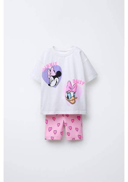 Minnie ve Daısy Baskılı Alt Üst Takım