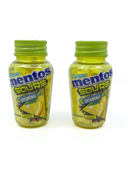Sours Şekersiz Tatlandırıcılı C Vitaminli Limon Aromalı Tablet Şekerleme 49GR x 2 Adet