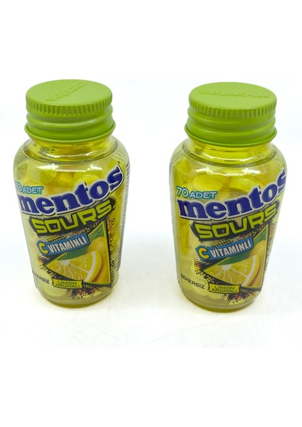 Sours Şekersiz Tatlandırıcılı C Vitaminli Limon Aromalı Tablet Şekerleme 49GR x 2 Adet