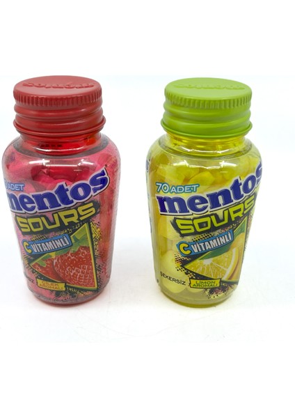 Sours Şekersiz Tatlandırıcılı C Vitaminli Limon Aromalı Tablet Şekerleme 49GR x 2 Adet