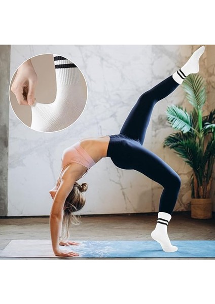 3 Çift Kaydırmaz Tabanlı Yoga Ve Pilates Spor Çorabı Anti-Slip
