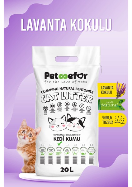 20 Lt Lavantalı Kedi Kumu