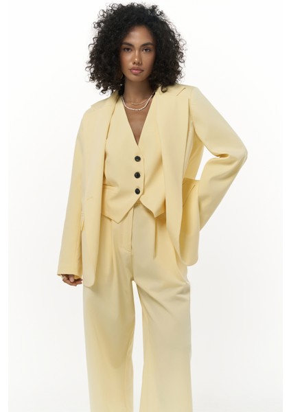 Kaylee Sarı Blazer