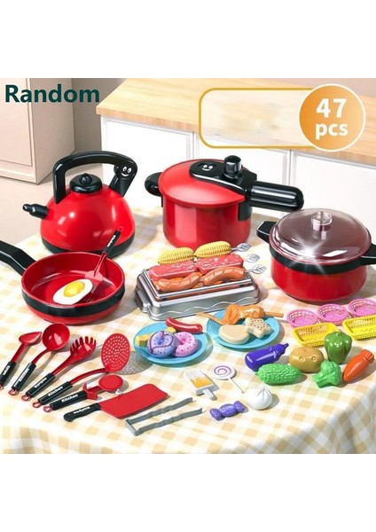 Çocuk Simülasyonu Yüksek Detaylı Kırmızı Pişirme Mutfak Eşyaları, Ev Okulu Kullanımı Chef Pretend Play Seti 3 4 5 6 Yıllık Tolor: 23 Pcs (Yurt Dışından)