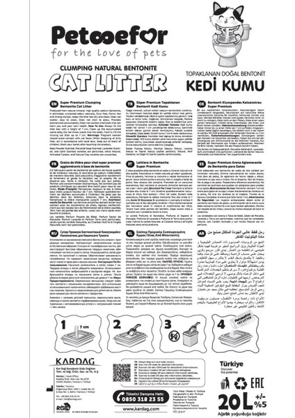 20 Lt Toprak Kokulu Yeni Nesil Organik Kahverengi Kedi Kumu fiyatları