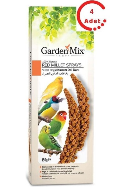 Platin Kırmızı Dal Darı 150 gr x 4 Adet