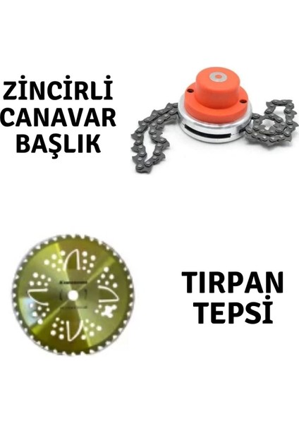 Motorlu Tırpan Rapco Zincirli Canavar Başlık ve Kawashima Tırpan Tepsisi