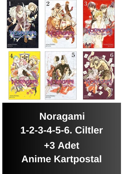 Noragami 1-2-3-4-5-6. Ciltler (6 Kitap) | Anime Kartpostallar