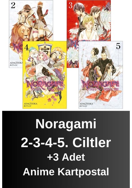 Noragami 2-3-4-5. Ciltler (4 Kitap) | Anime Kartpostallar