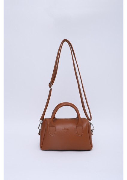 Taba Shk184 Suni Deri ,Fermuarlı Tek Bölmeli ,Askılı El, Kol ve Omuz Çantası