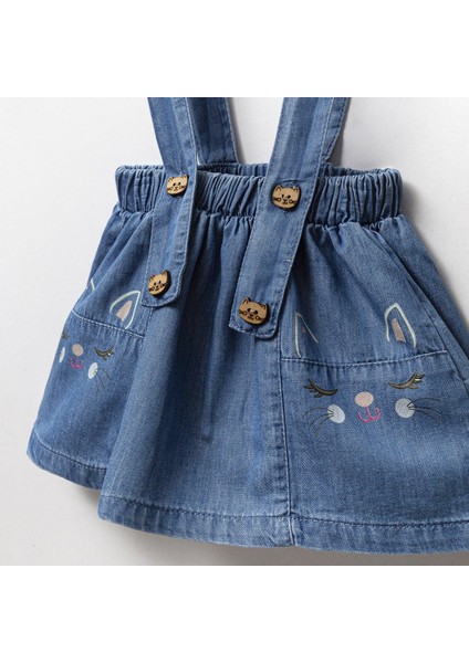 Kız Çocuk Kısa Kol Askılı Etek 2li Takım modelleri