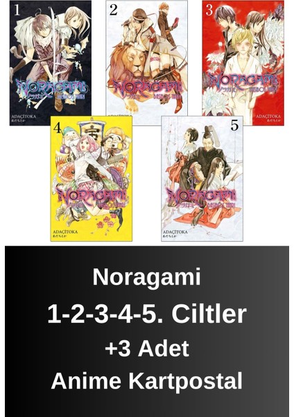 Noragami 1-2-3-4-5. Ciltler (5 Kitap) | Anime Kartpostallar