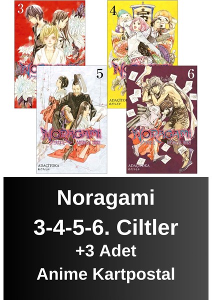 Noragami 3-4-5-6. Ciltler (4 Kitap) | Anime Kartpostallar
