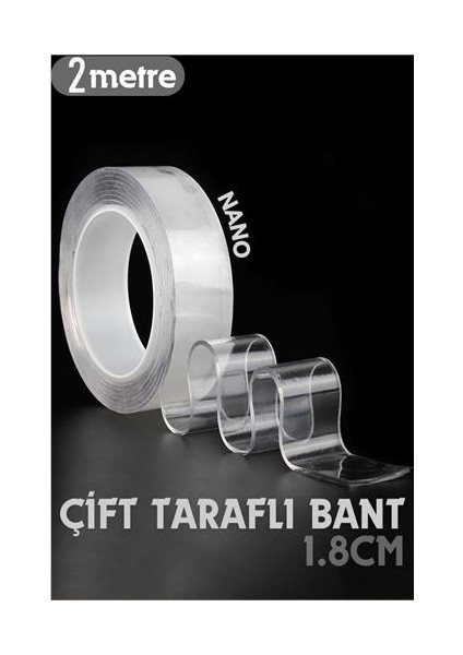 Engithalat 2 Metre Çift Taraflı Yapıştırıcı Bant Çivisiz Montaj