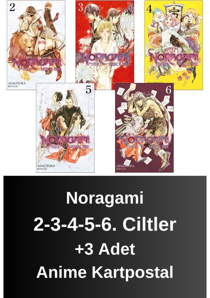 Noragami 2-3-4-5-6. Ciltler (5 Kitap) | Anime Kartpostallar
