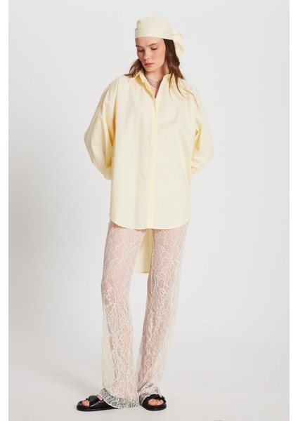 Kadın Ekru Dantel Pantolon 29173 fırsatları