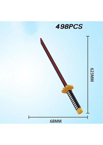 Samuray Yapı Taşları Ninja Bıçağı Katana Japon Anime Nichirin Bıçak Tuğlaları Yetişkin Renk Için Oyuncaklar: 68430 Kutu Yok (Yurt Dışından)