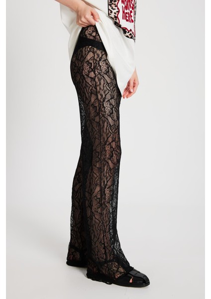 Kadın Siyah Dantel Pantolon 29173 fiyatları