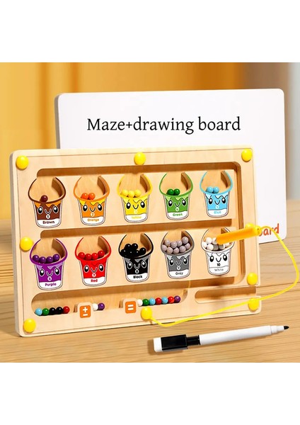 Manyetik Renk ve Numara Maze Montessori Dinozor Sayma Eşleşen Öğrenme Bulmaca Kurulu Toddler Ince Motor Becerileri Seyahat Oyuncakları Renk: 2'de 1 (Yurt Dışından)