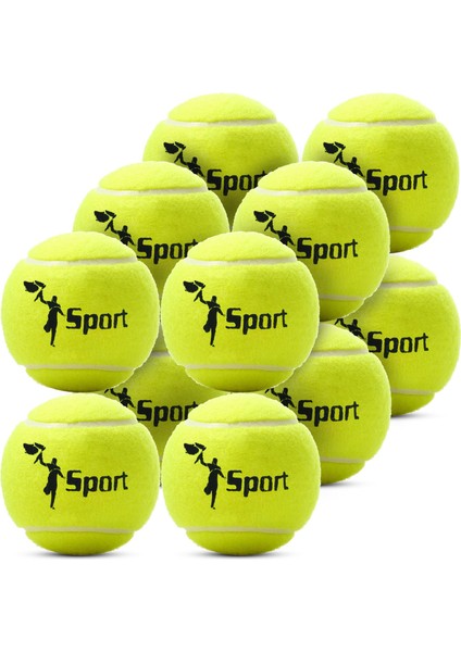 12 Adet Tenis Topu Başlangıç Seviye Eğitim Antrenman Amatör Maç Topu Tennis Ball