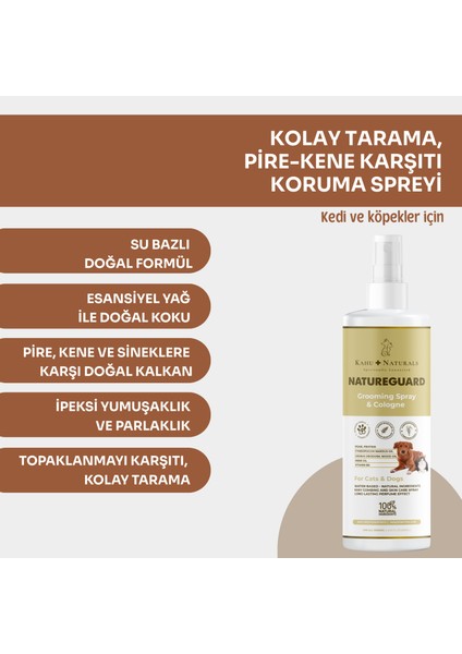 Natureguard Kolay Tarama Tüy ve Deri Bakımı Zararlılara Karşı Doğal Koruma Organik Parfüm 250 ml