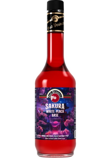 Sakura ve Beyaz Şeftali Aromalı Baz Şurup 700 ml