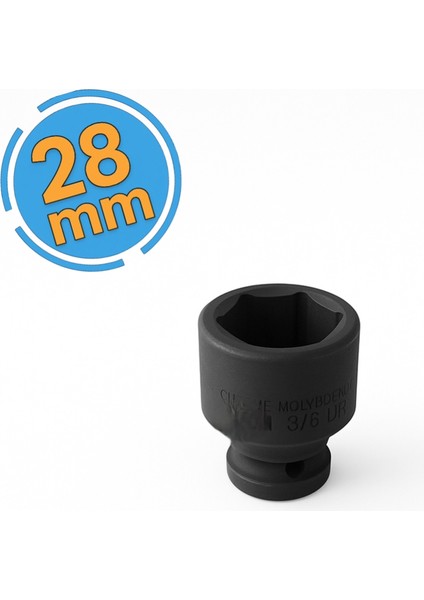 1/2'' Altı Köşe Havalı Lokma Anahtar 28 mm