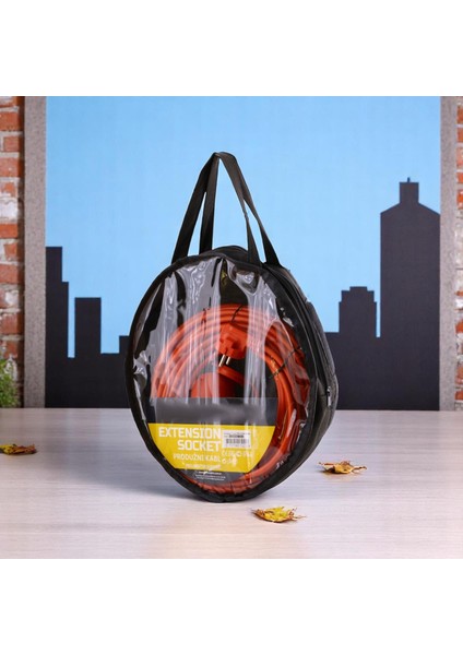 Uzatma Kablosu 30 Metre 3x2.5 mm Ev Tipi Topraklı CCA Kablolu Tekli Grup Fiş Priz Kapaklı Monofaze