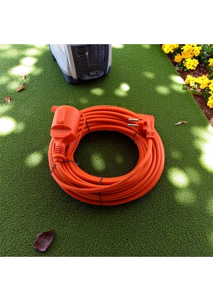Uzatma Kablosu 30 Metre 3x2.5 mm Ev Tipi Topraklı CCA Kablolu Tekli Grup Fiş Priz Kapaklı Monofaze