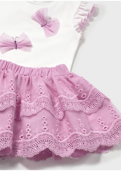 01-04 Yaş Kız Bebek Mayoral Pudra Etekli Takım - Pudra modelleri