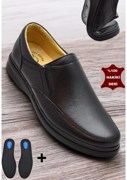 TAB8050 Ortopedik Taban Hakiki Deri Erkek Ayakkabı Mevsimlik Baba Ayakkabısı