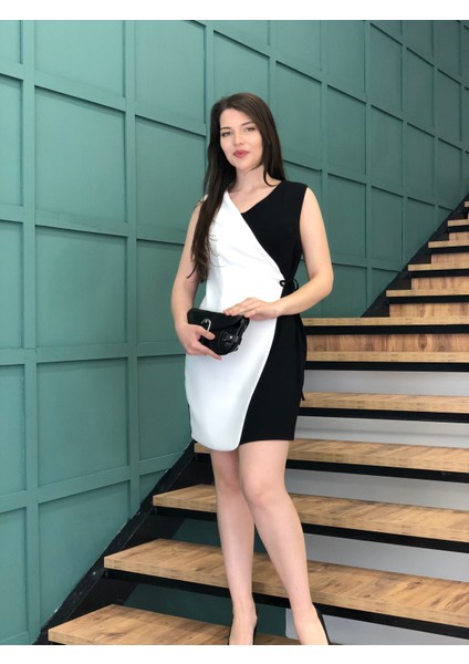 Kadın Kruvaze Yaka, Yandan Bağlama Detaylı, Elbise modelleri