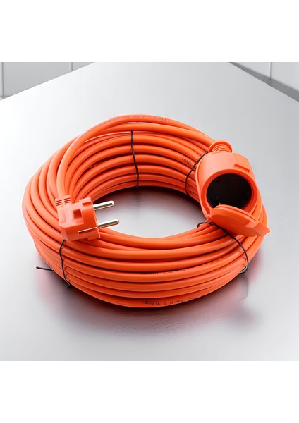 Uzatma Kablosu 20 Metre 3x2.5 mm Tekli Grup Fiş Priz Kapaklı Monofaze Ev Tipi Topraklı Kablolu