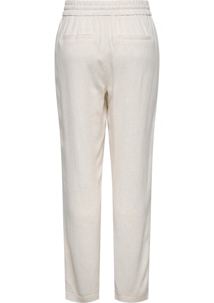 Onlsiesta Keten Karışımlı Regular Fit Düz Paça Pantolon Bayan Pantolon 15348124