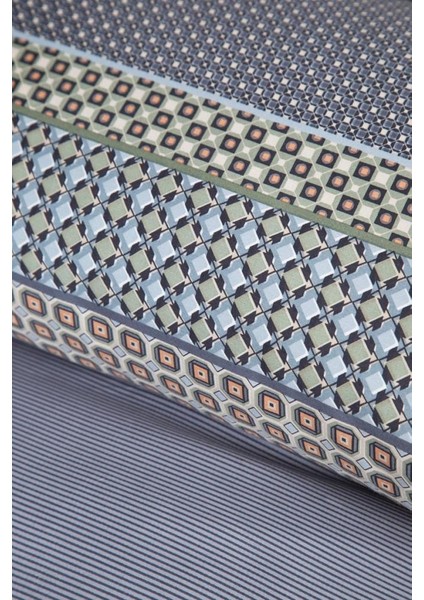 Regına Indigo Elegance Baskılı Saten Çift Kişilik Nevresim Takımı fırsatları