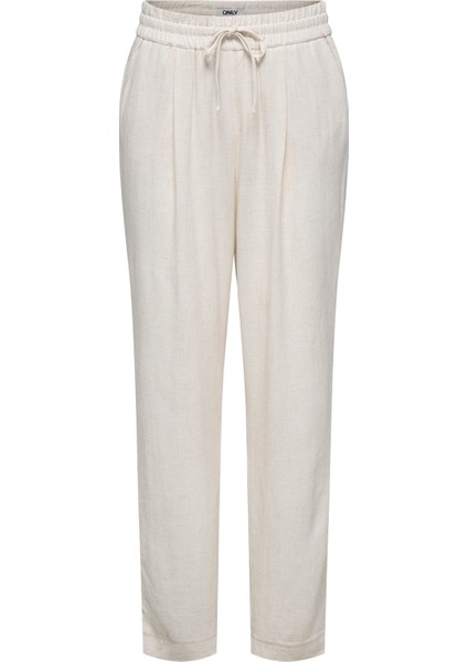 Onlsiesta Keten Karışımlı Regular Fit Düz Paça Pantolon Bayan Pantolon 15348124