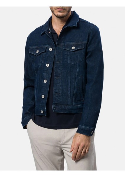 Erkek Düğmeli Likralı Slim Fit Kot Ceket fiyatları