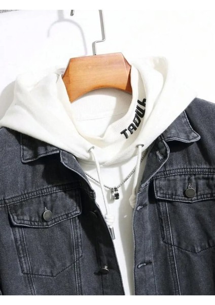 Erkek Düğmeli Likralı Slim Fit Kot Ceket modelleri