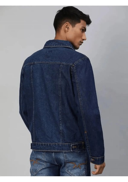 Erkek Düğmeli Likralı Slim Fit Kot Ceket modelleri