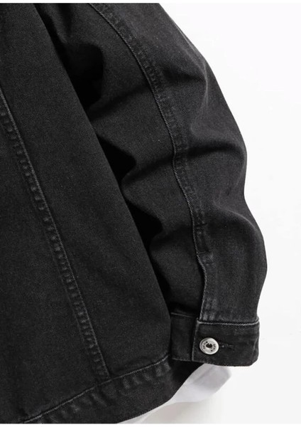 Erkek Düğmeli Likralı Slim Fit Kot Ceket fırsatları