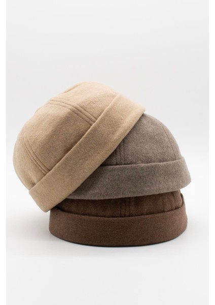 Kışlık Yeni Stil Yün Retro Hip-Hop Docker Şapka Kahve fırsatları