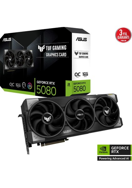 TUF-RTX5080-O16G-GAMING, 16GB, 256BIT, Gddr7, 2xhdmı, 3xdp Gamıng Ekran Kartı